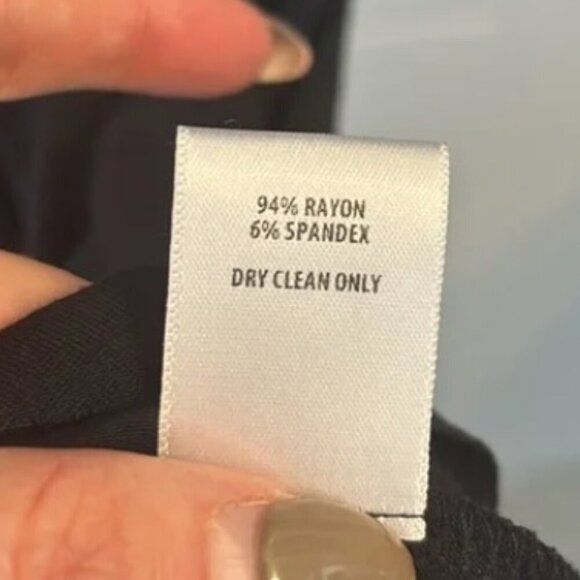 BAILEY 44 by Anthropologie Faux Wrap Rayon/Spandex Midnight/Navy Midi Dress S - Picture 8 of 9